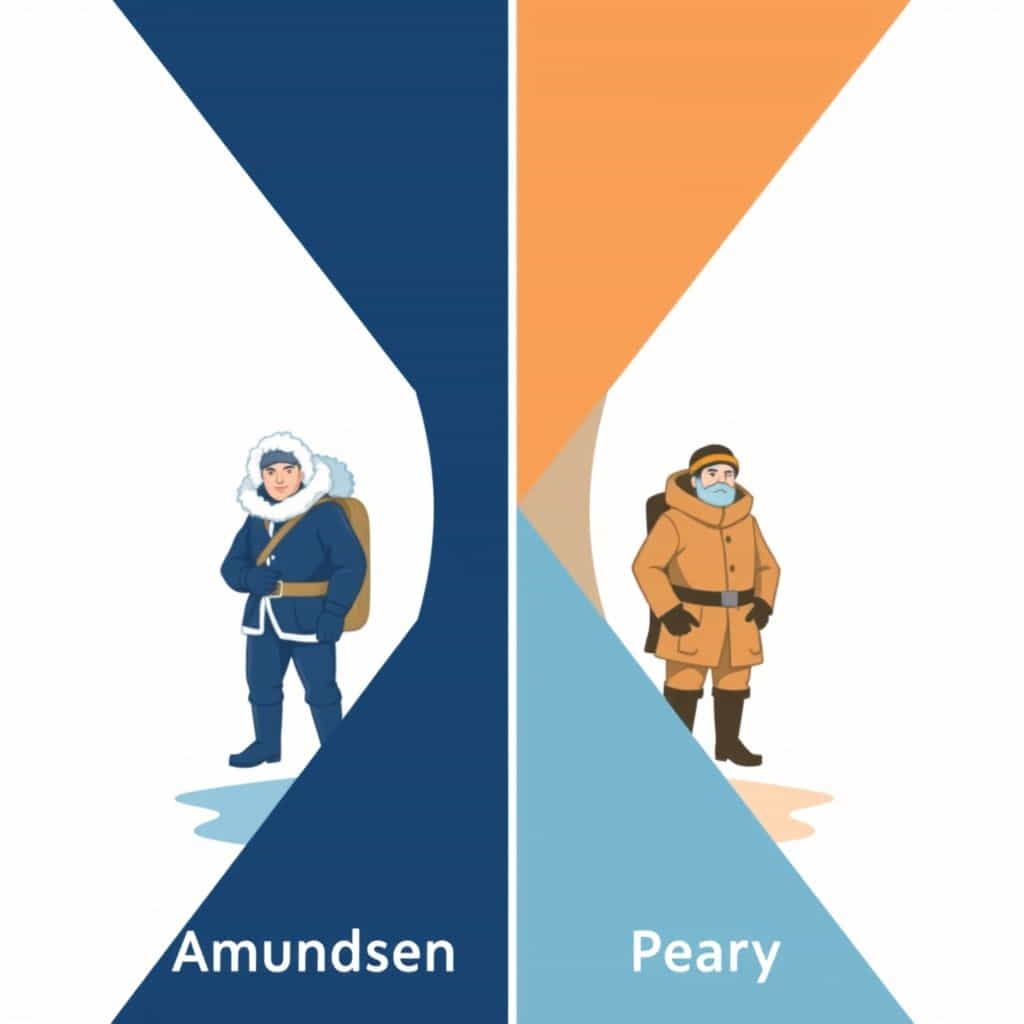 How Are The Characters Of Amundsen And Peary Different